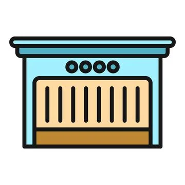 Home fireplace heating appliance vector icon illustration 스톡 일러스트