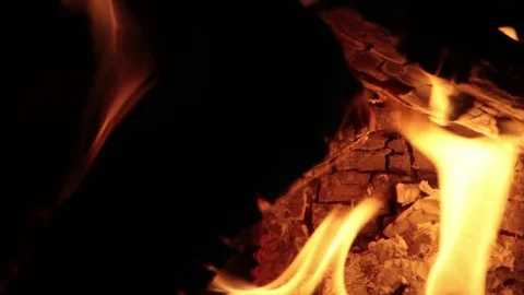 Home fires burning 15 secs Stock Footage 84774363