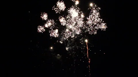 A home fireworks display shot from below. Stock Footage 95766202
