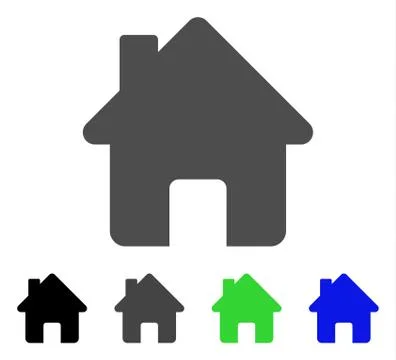 Home Flat Icon Stock Illustration