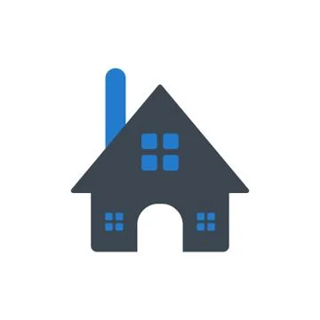 Home flat icon vector illustration Stock Illustration