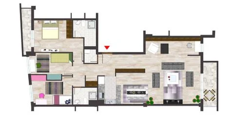 Home floor plan 11 Stock Illustration