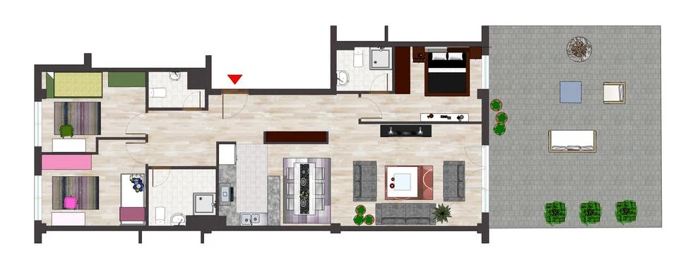 Home floor plan 7 イラスト素材