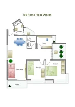 Home floor plan Ilustración de archivo