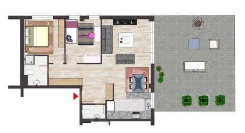 Home floor plan イラスト素材