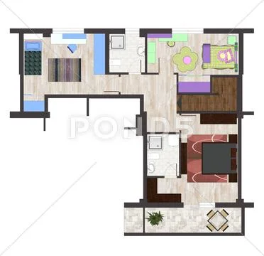 Home floor plan Stock Illustration