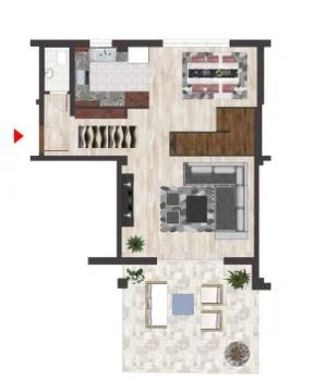 Home floor plan Stock Illustration