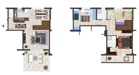 Home floor plan Stock Illustration