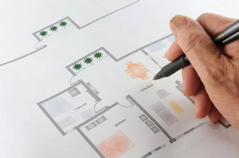 Home floor plan Stock Photos