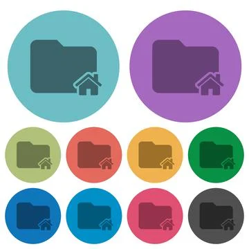Home folder color darker flat icons Ilustración de archivo