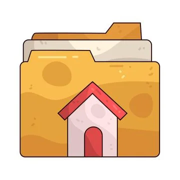 Home Folder illustration 库存插图