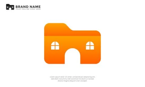 Home Folder Logo Stock Illustration