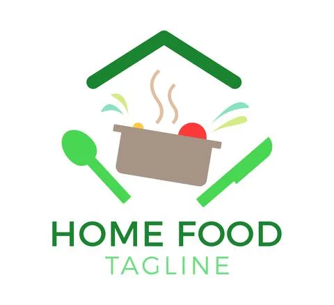 Home food vector logo template design Stock-Illustration