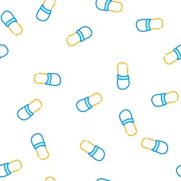 Home footwear vector seamless pattern Illustrazione stock