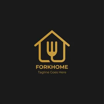 Home fork logo. Stock Illustration