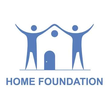 Home foundation with two persons Stock Illustration