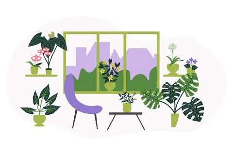 Home garden illustration Stock Illustration