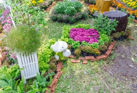 In home garden. Foto stock
