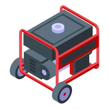 Home generator icon isometric vector. Portable gas 스톡 일러스트