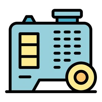 Home generator icon vector flat Illustrazione stock