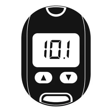 Home glucometer icon, simple style Stock Illustration