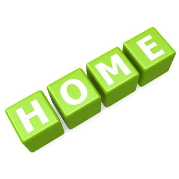 Home green puzzle Stock Illustration