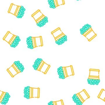 Home growing spinach vector seamless pattern Stock Illustration