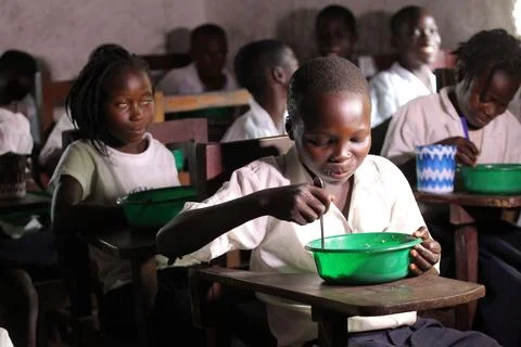 Home Grown School Feeding program in Liberia, Margibi County - 16 Jul 2018 Foto stock