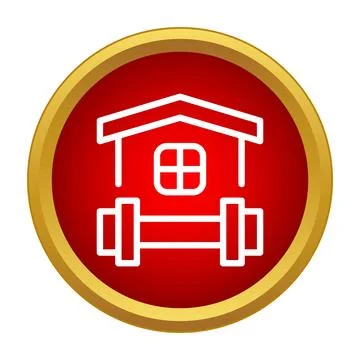 Home gym concept icon representing fitness at home Ilustración de archivo
