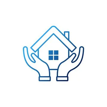 Home with Hand Logo icon vector design illustration. Home with Hand Logo icon Stock Illustration