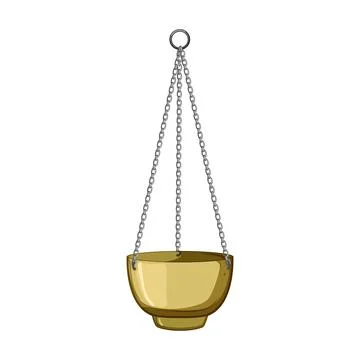 Home hanging planter cartoon vector illustration Stock Illustration