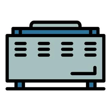 Home heater icon vector flat 스톡 일러스트