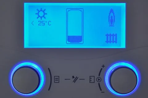 Home heating automation control unit Stock Photos