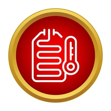 Home heating system control and temperature icon Stock Illustration