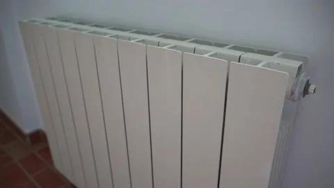 Home Heating System. Heating Radiator Under Window. No gas concept Video stock 221028294