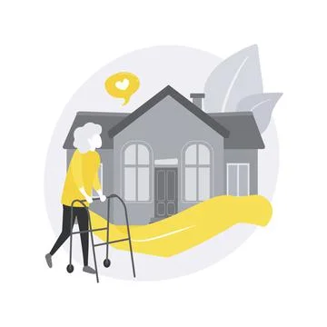 Home help abstract concept vector illustration. Stock Illustration