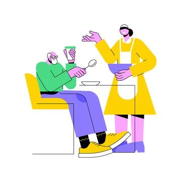 Home help abstract concept vector illustration. Stock Illustration