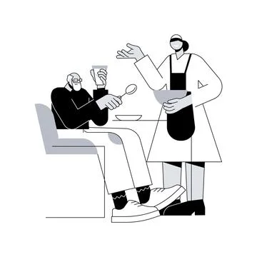 Home help abstract concept vector illustration. Stock Illustration