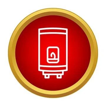 Home hot water heater boiler heating appliance icon Stock Illustration