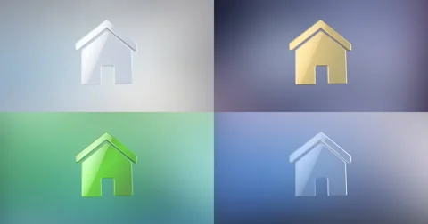 Home House 3d Icon Stock Footage 66780010