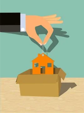 Home House in A Box Stock Illustration