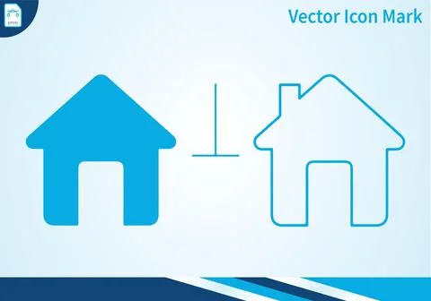 Home house icon vector set for residential and property design. Stock Illustration