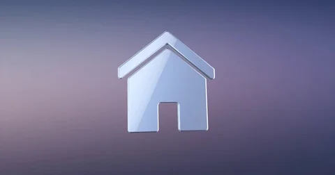Home House Silver 3d Icon Stock Footage 69773545