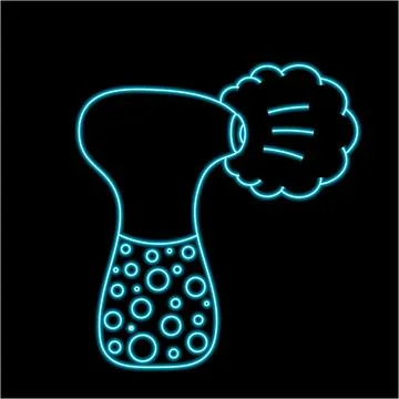Home Humidifier in neon effect Stock Illustration