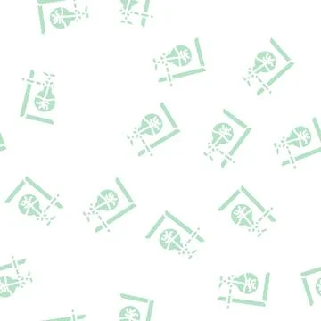 Home hydroponics glyph vector seamless pattern Stock Illustration