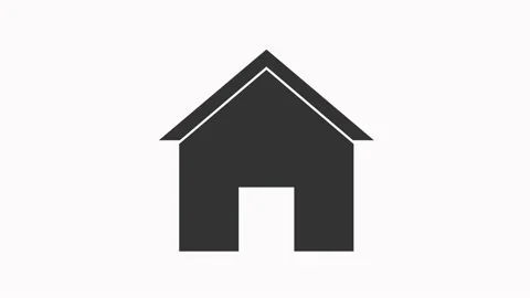 Home icon animated, 4k resolution isolated Stock Footage 145418630