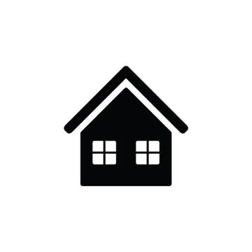 Home icon - black vector Stock Illustration