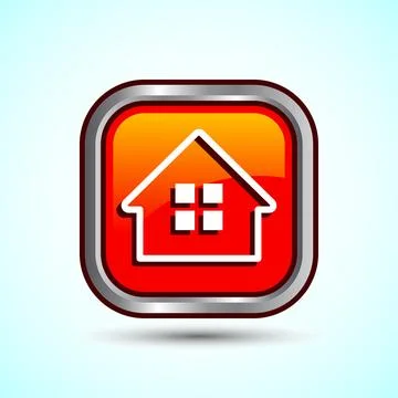 Home Icon Button Design Illustration, Main Page Icon For Mobile and Web Stock Illustration