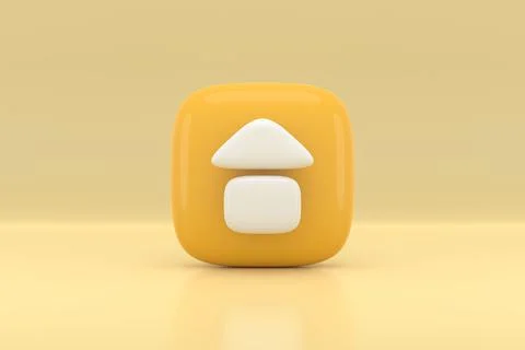 Home icon design. 3D rendering. Stock Illustration