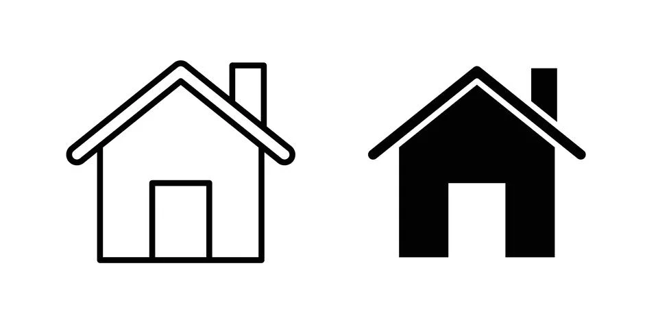 Home icon for design projects and web UI Stock Illustration